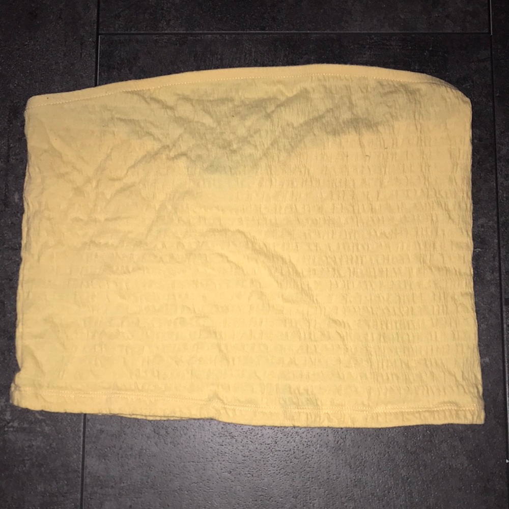 American eagle Yellow Textured Tube Top